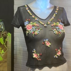 Rare Vivian Tam mesh top